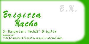 brigitta macho business card